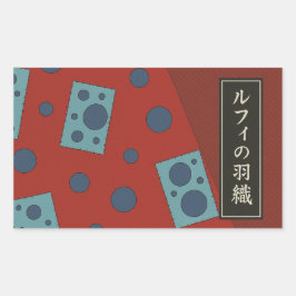 Pegatina Rectangular luffy kimino