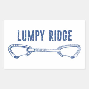 Pegatina Rectangular Lumpy Ridge escalada en roca Quickdraw