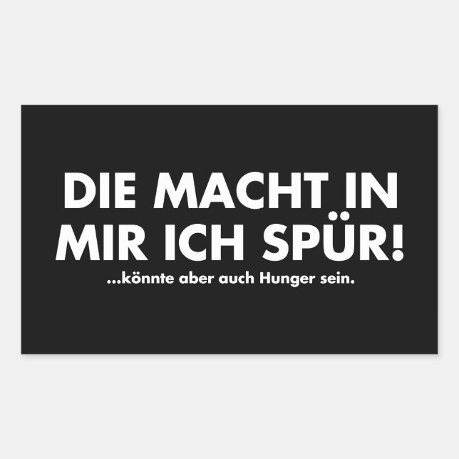 Pegatina Rectangular Lustiger Die Macht in mir (Anverso)