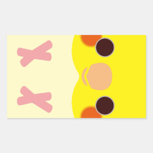 Pegatina Rectangular Lutino Cockatiel