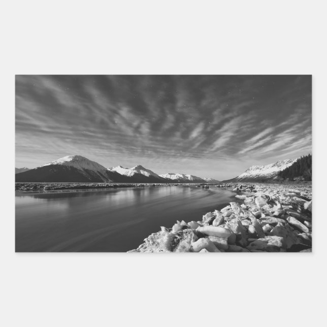 Pegatina Rectangular Luz de luna del brazo de retorno (Anverso)