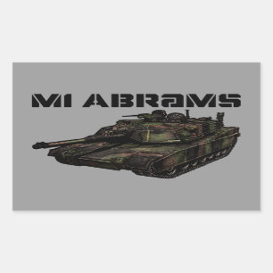 Pegatina Rectangular M1 Abrams