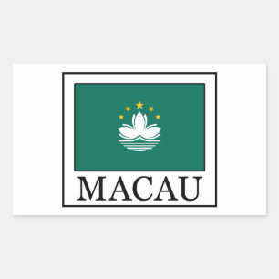 Pegatina Rectangular Macao