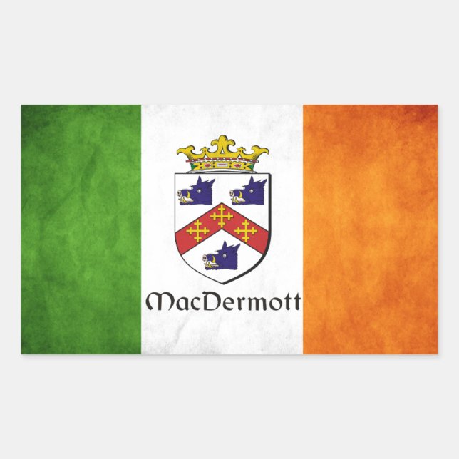 Pegatina Rectangular MacDermott Irish (Anverso)