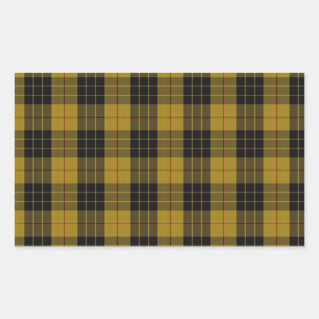 Pegatina Rectangular MacLeod Clan Tartán (alias "MacLeod en voz alta") (Anverso)
