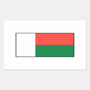 Pegatina Rectangular Madagascar - bandera malgache