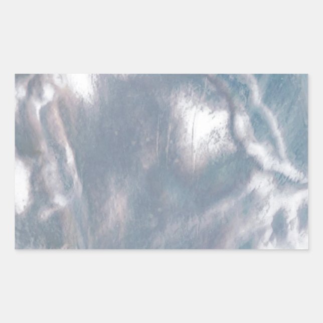 Pegatina Rectangular Madre de Pearl-Blue (Anverso)