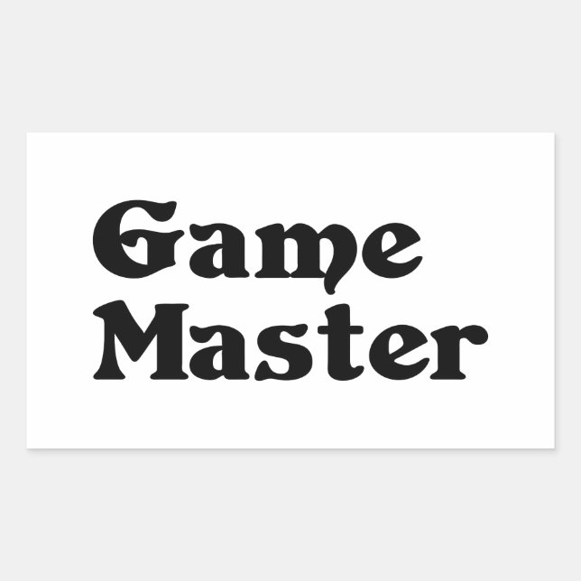 Pegatina Rectangular Maestro de juegos (Anverso)