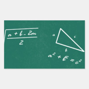 Pegatina Rectangular maestro de matemáticas algebra geek