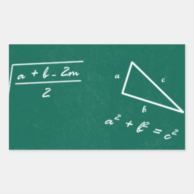 Pegatina Rectangular maestro de matemáticas algebra geek (Anverso)