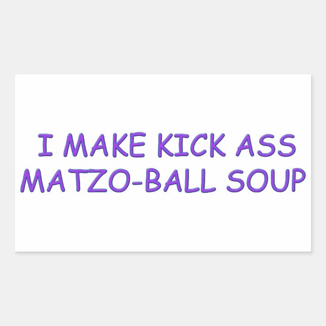 PEGATINA RECTANGULAR MAESTRO DE MATZO-BALL (Anverso)