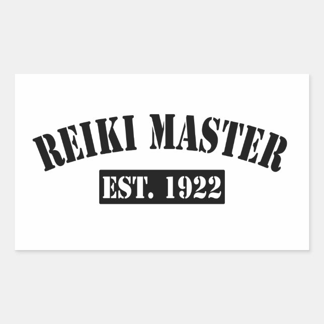 Pegatina Rectangular Maestro de Reiki (Anverso)