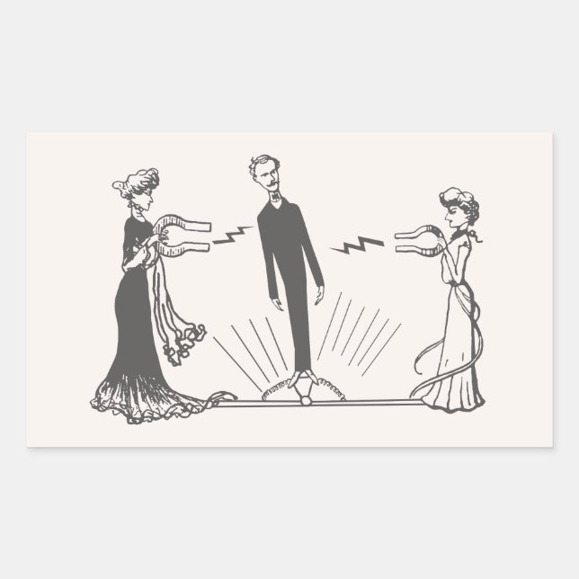 Pegatina Rectangular Magnetismo animal - (Anverso)