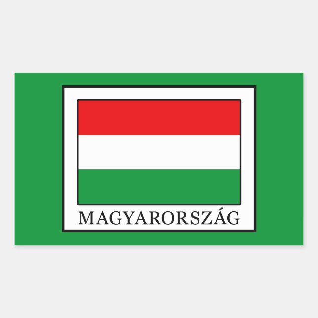 Pegatina Rectangular Magyarorszag (Anverso)