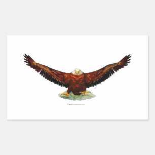 Pegatina Rectangular Majestic Eagle Rectangle-Shaped Pegatinas