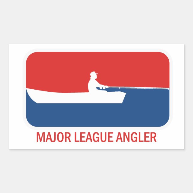 Pegatina Rectangular Major League Angler (Anverso)