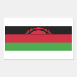 Pegatina Rectangular Malawi/bandera de Malaui