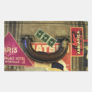 Pegatina Rectangular Maleta de época