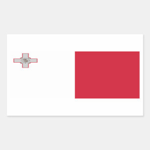 Pegatina Rectangular Malta/bandera maltesa