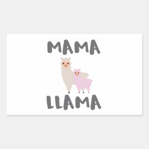 Pegatina Rectangular Mama Llama Mom