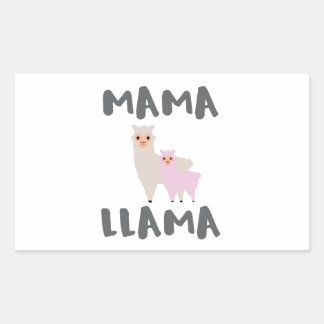 Pegatina Rectangular Mama Llama Mom