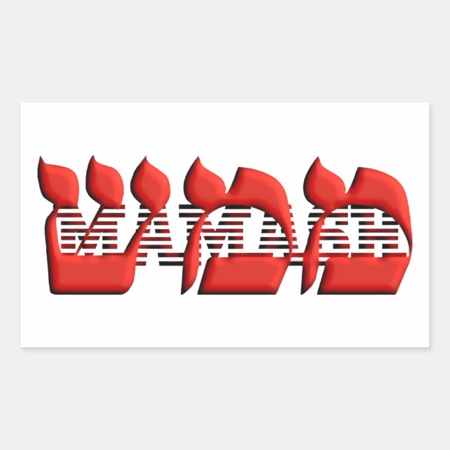 Pegatina Rectangular Mamash (Anverso)