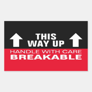 Pegatina Rectangular Manejo irreprochable con cuidado De esta manera en