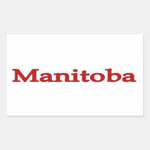 Pegatina Rectangular Manitoba