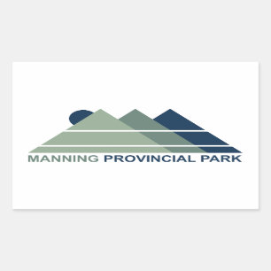 Pegatina Rectangular Manning Provincial Park Mountain Sun