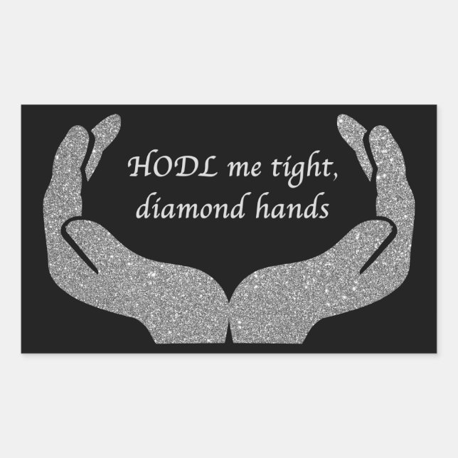 Pegatina Rectangular Manos Diamond (Anverso)