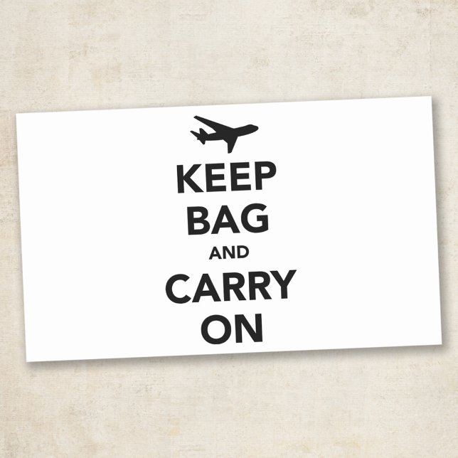 Pegatina Rectangular Mantén la bolsa y lleva contigo (Mantén la calma) (Subido por el creador)