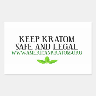 Pegatina Rectangular Mantener a Kratom legal y seguro