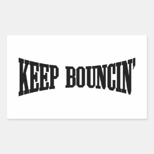 Pegatina Rectangular Mantener Bouncin'