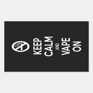 Pegatina Rectangular Mantenga la calma y siga adelante ~ Auto-motivacio