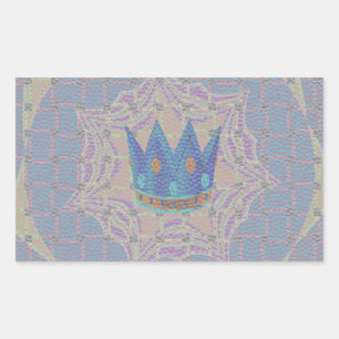 Pegatina Rectangular Manténgalo Simple: Pastel Royal Clarity Pattern Ar