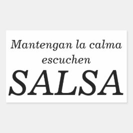 Pegatina Rectangular mantengan la calma