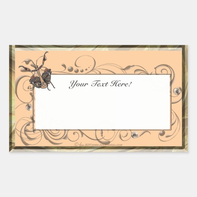 Pegatina Rectangular Mantis (Anverso)