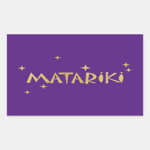 Pegatina Rectangular Maoríes neozelandeses - Estrellas Matariki 2