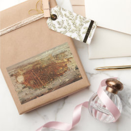 Pegatina Rectangular Mapa aéreo antiguo de San Francisco, California