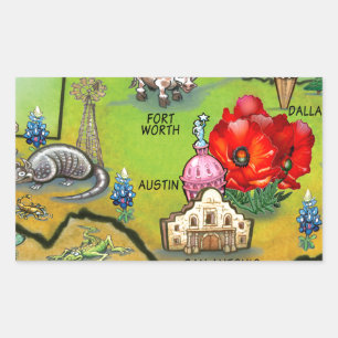 Pegatina Rectangular Mapa de Personalizados de Georgetown Texas