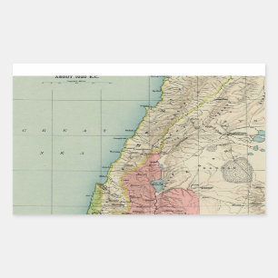 Pegatina Rectangular Mapa encantador de Israel