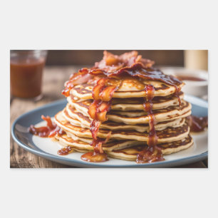 Pegatina Rectangular Maple Bacon Pancakes