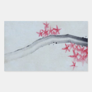 Pegatina Rectangular Maple japonés