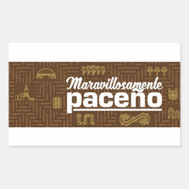 Pegatina Rectangular Maravillosamente paceño (Anverso)