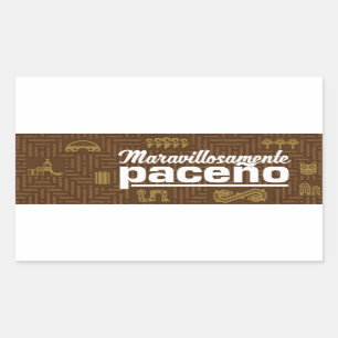 Pegatina Rectangular Maravillosamente paceño