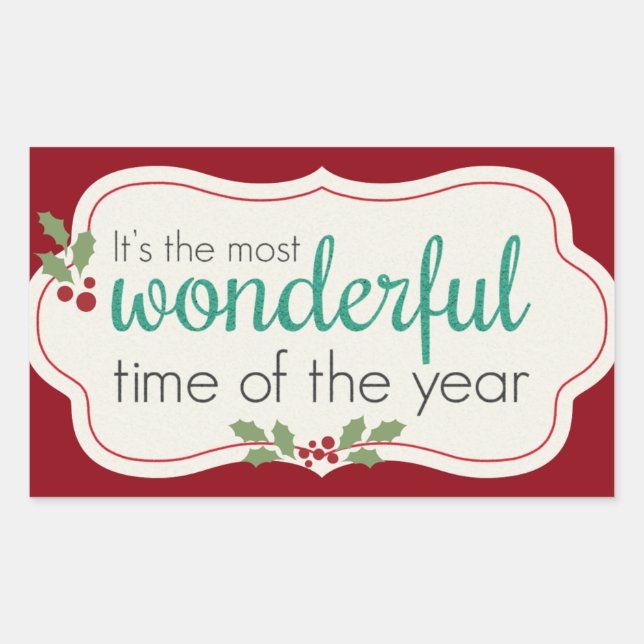 Pegatina Rectangular Maravilloso (Anverso)