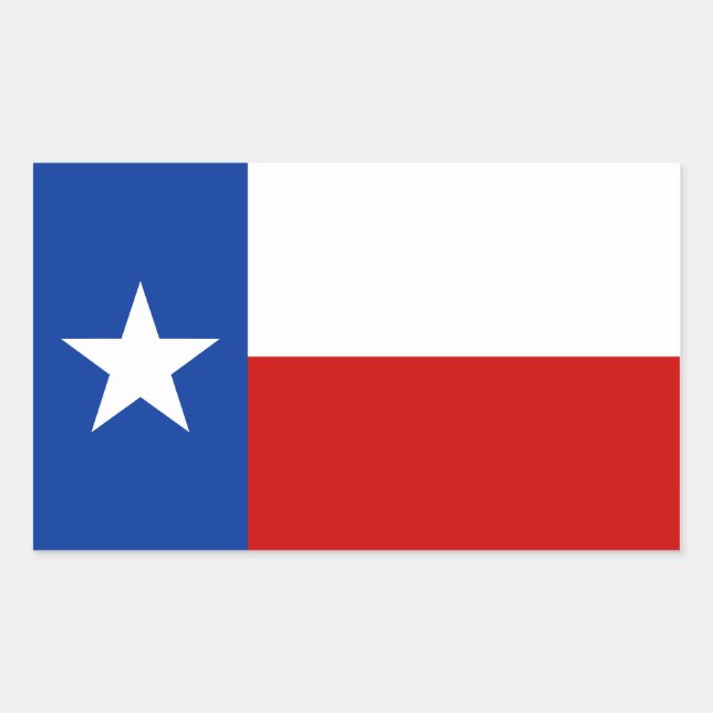 Pegatina Rectangular marca de texas (Anverso)