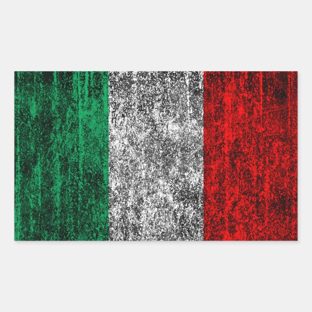 Pegatina Rectangular marca italia (Anverso)