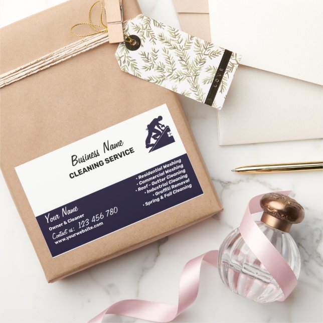 Pegatina Rectangular Marcado para empresa de limpieza a presión (Regalar)