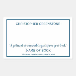 Pegatina Rectangular Marcador de firma de autor